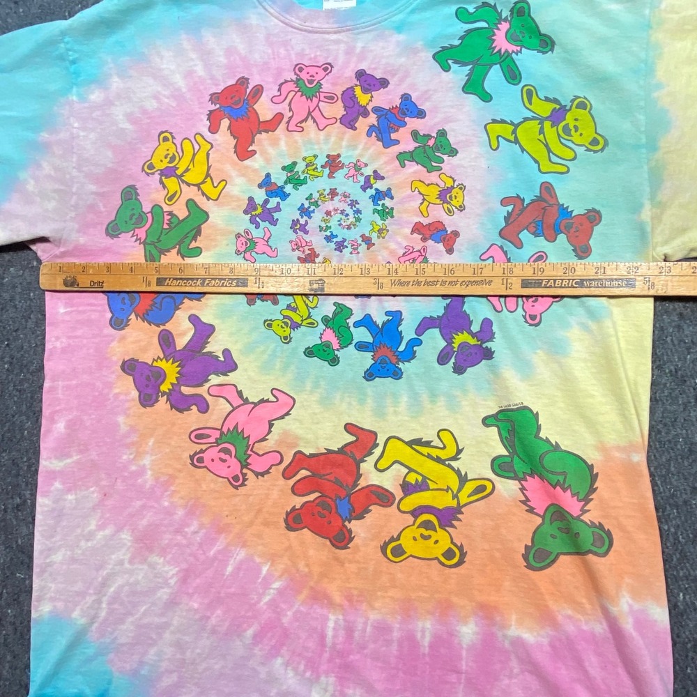 Liquid Blue Grateful Dead TShirt Sz XL Mens Multicolor Boho Dancing Bears Spiral - Picture 10 of 11